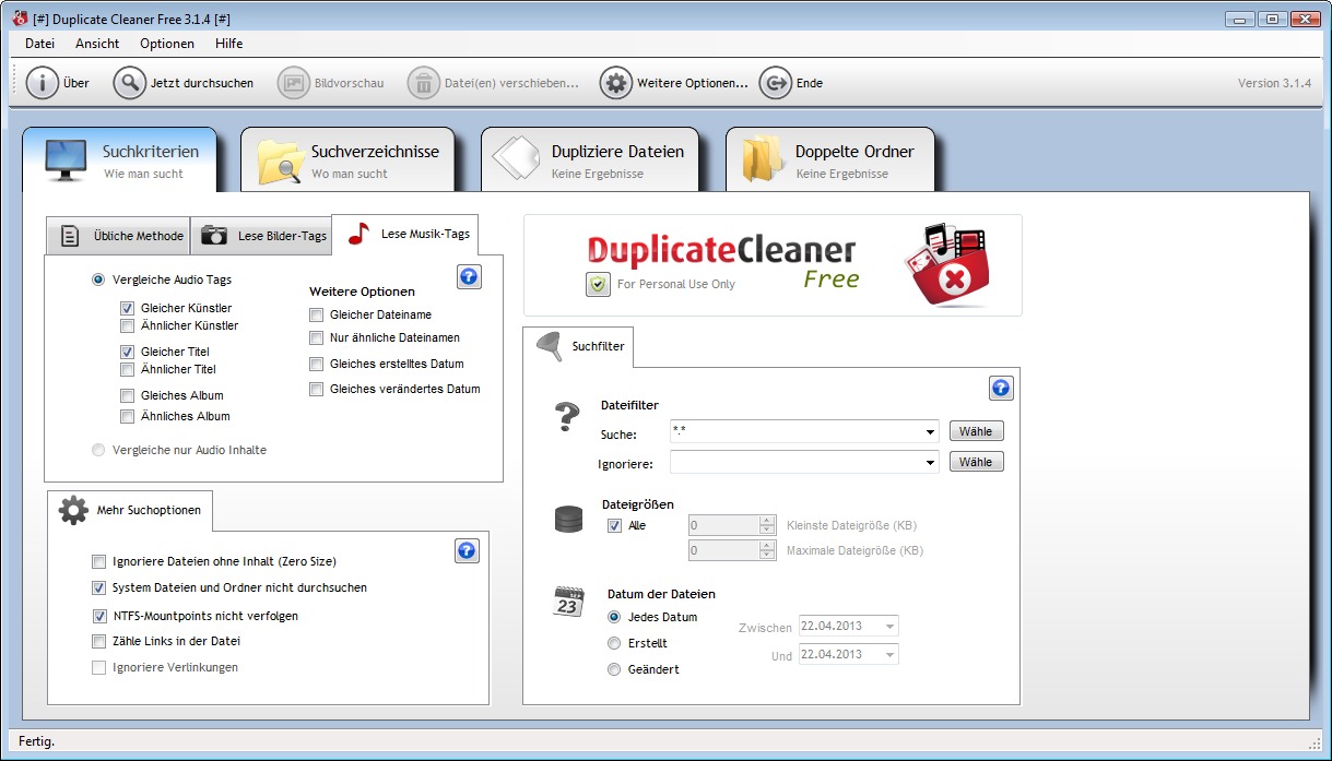 Free duplicate file cleaner